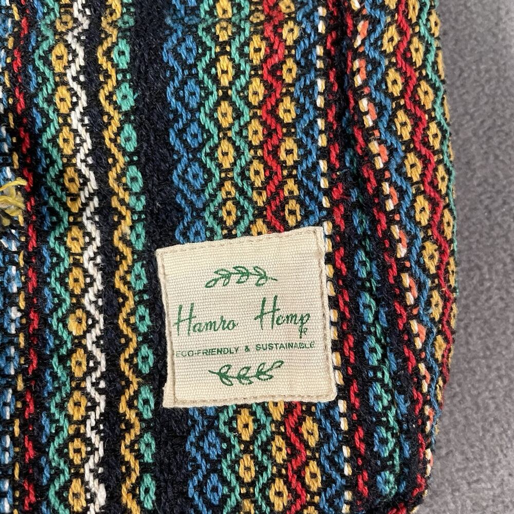 Hamro Hemp Eco-Friendly Woven Sling Crossbody Bag Boho Festival Shoulder Pack - Picture 3 of 5